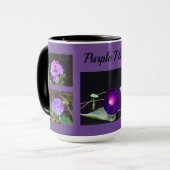 Mok paarse bloemen (Voorkant links)