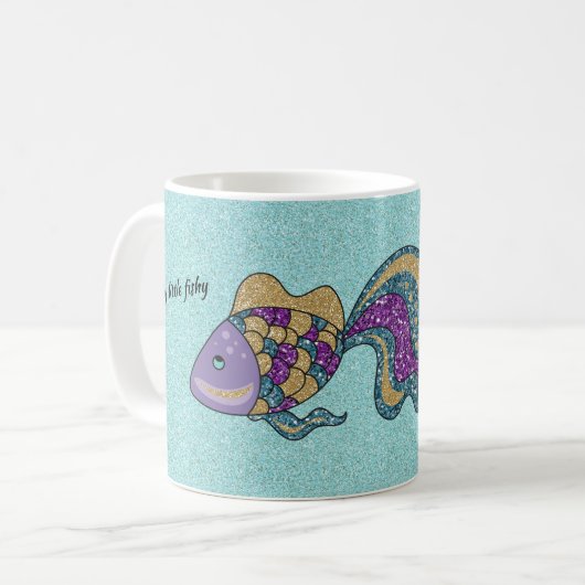 Mok Paarse en goudvis (Voorkant links)