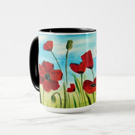 Mok papavereveldkoffie (Voorkant links)