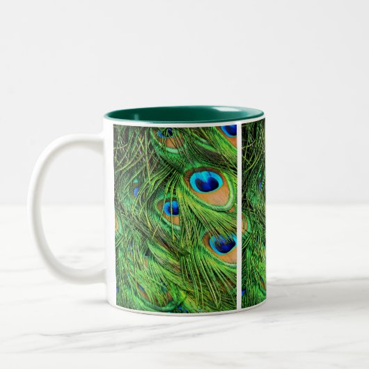 Mok, Peacock Feathers Two-Tone Coffee Mok (Links)