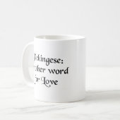 mok pekingese woordkoffie (Voorkant links)