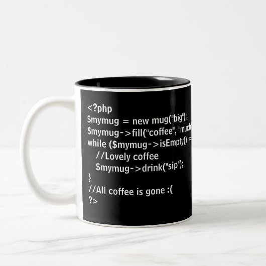 Mok PHP koffie (Links)