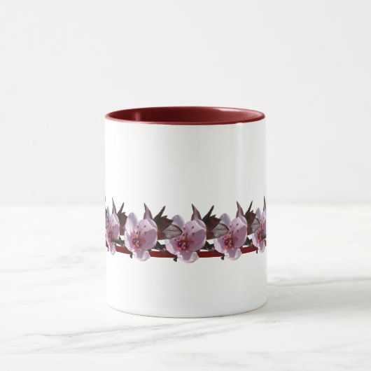 Mok - Plum Blossom op Maroon Line (Midden)