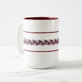 Mok - Plum Blossom tussen Maroon Lines (Voorkant links)