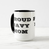 Mok Proud Navy Mam (Voorkant links)
