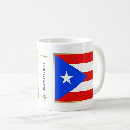 Mok Puerto Rico Flag + Map (Voorkant rechts)