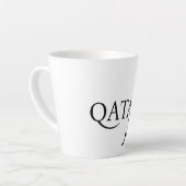 Mok-Qatar قطر - Wit/SML Latte Mok (Linkerhoek)