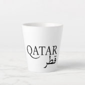 Mok-Qatar قطر - Wit/SML Latte Mok (Voorkant)