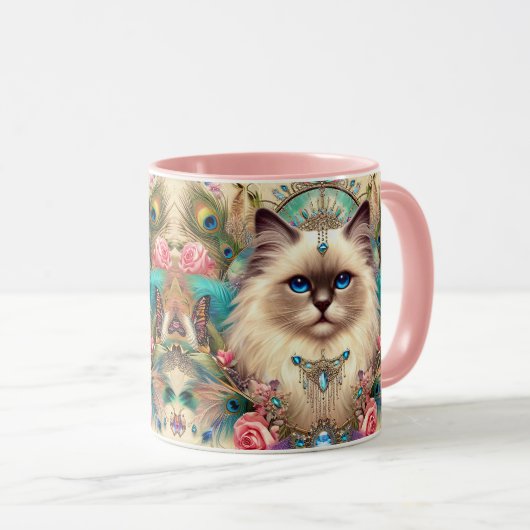 Mok Ragdoll Kat Prinses Stijl Patroon (Voorkant rechts)