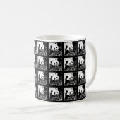 Mok, Reuzenpanda's Pop Art, Zwart-wit Koffiemok (Voorkant rechts)