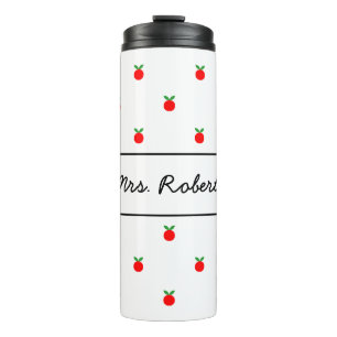 Mok rode appelpatroon thermische tumbler voor lera
