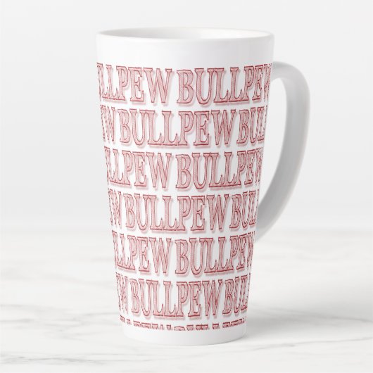Mok rode "BULLPEW" latte (Rechterhoek)
