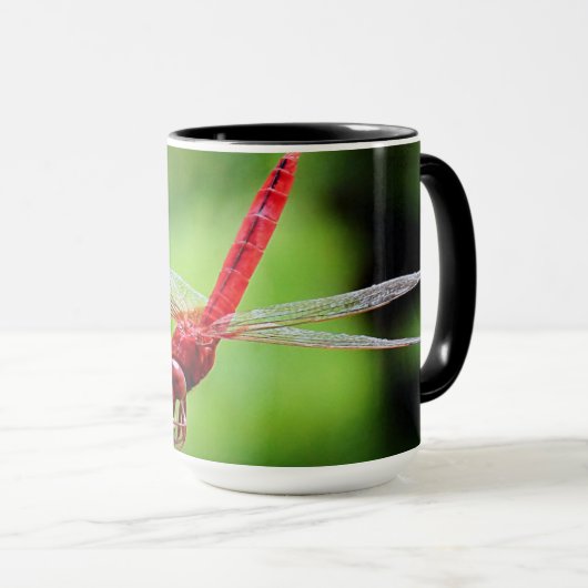 Mok rode dragonfly (Voorkant rechts)