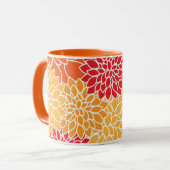 Mok rode en Oranje oraal florerende Moederdag (Voorkant links)