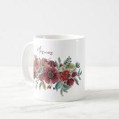 Mok Rode Floral Coffee (Voorkant links)