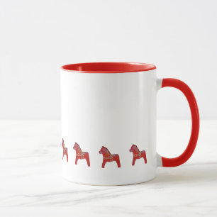 Mok rode paarden koffie