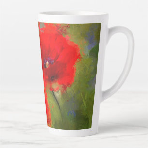Mok rode papaver latte