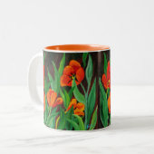 Mok rode tulpen (Voorkant links)
