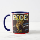 MOK~ RODEO BRONC & RIDER APPLE CRATE ETIKET! MOK (Links)