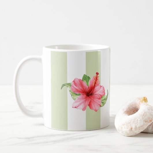 Mok - Roze Hibiscus (Met donut)