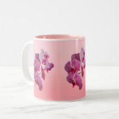 Mok roze orchideeën (Voorkant links)