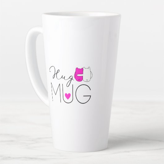 Mok | Roze warme roze | Geef een Hug | Een hug oph (Linkerhoek)
