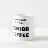 Mok SENIOR COFFEE (Voorkant links)