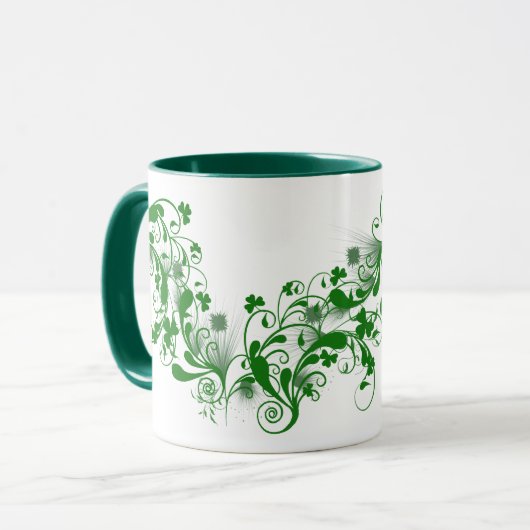 Mok Shamrocks en Florals (Voorkant links)