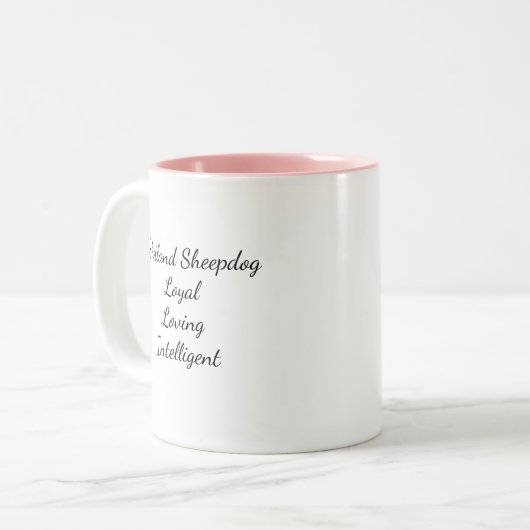 Mok Shetland Sheepdog Two-Tone COFFEE (Voorkant links)