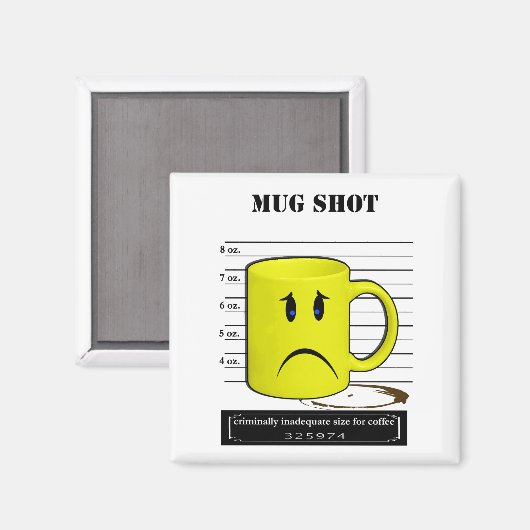 Mok Shot Koffie Mok Cup Cartoon Meme Magneet (Voorkant / Achterkant)