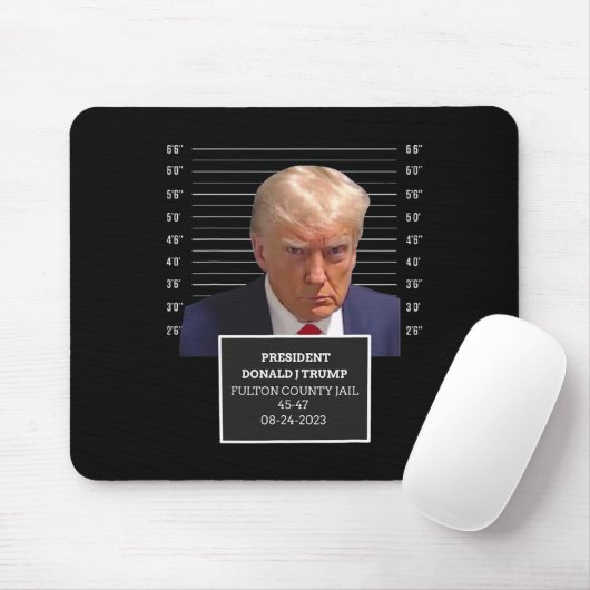 Mok Shot President Donald J Trump Mugshot 2023 Ple Muismat (Met muis)
