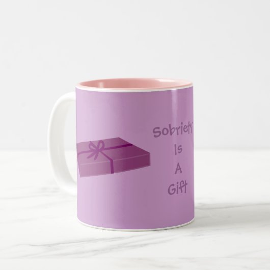 mok "Sobriety is a gift" (Voorkant links)