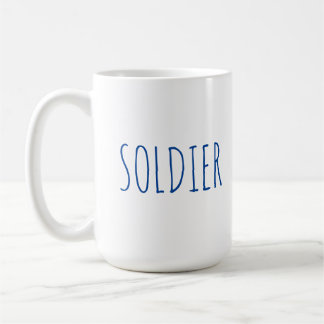 Mok Soldier Blue Font Coffee