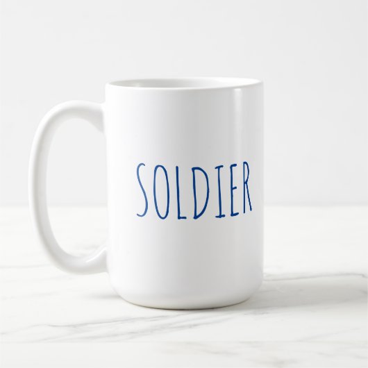 Mok Soldier Blue Font Coffee (Links)