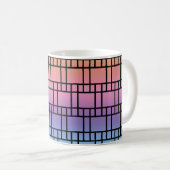 Mok - Square Leaded Glass Pattern in Blues (Voorkant rechts)