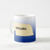 Mok - State Map Nebraska met City (Voorkant links)