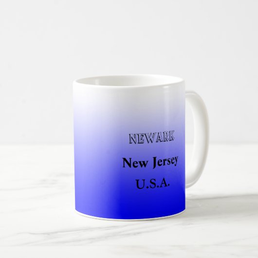Mok - State Map New Jersey met City (Voorkant rechts)