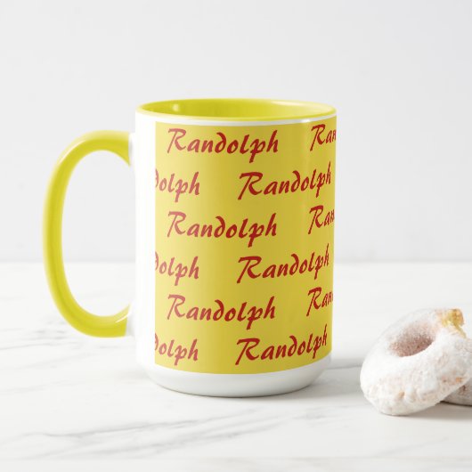 Mok - Tegels Naam in Script (Met donut)