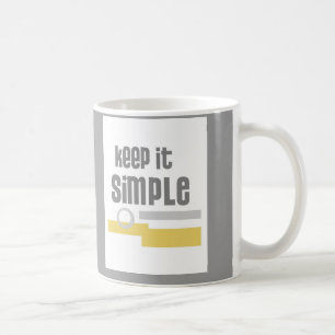 mok tekst ontwerp Keep It Simple grijs en wit