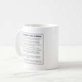Mok "TeleCommunicator Code of Ethics" van de verze (Voorkant links)