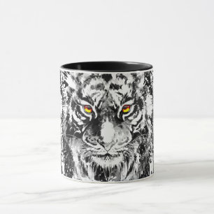 Mok Tiger Coffee   Tijgerzwart-witte Mok