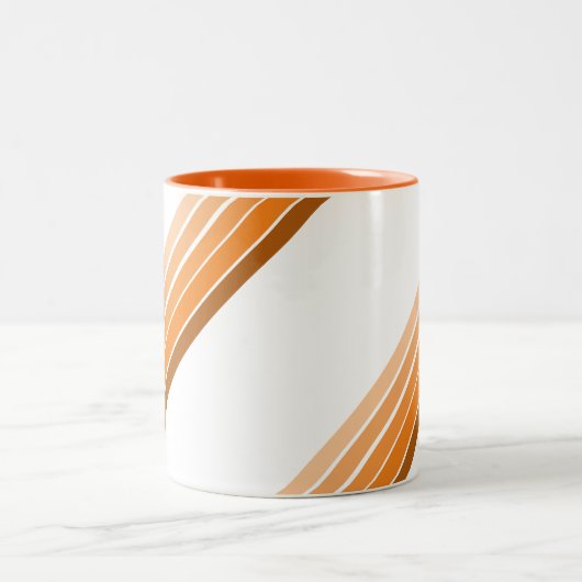 Mok - tinten van Oranje diagonale strepen (Center)