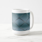  Mok - Trellis Pattern Blue Background (Voorkant rechts)
