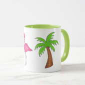 Mok tropische anananas Flamingo Palm Tree (Voorkant rechts)