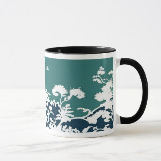 Mok tuinbloem - Blauwgroen, aanpassen