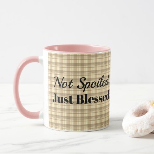 Mok-Twee Tone-Tan Pset-Not Spoiled Just Blessed Mok (Met donut)