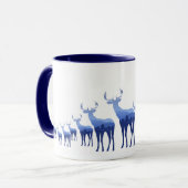 Mok-twee-toon-blauw deer/elk mok (Voorkant links)