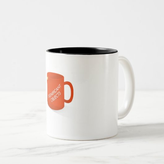 "Mok" Tweekleurige Koffiemok (Voorkant rechts)