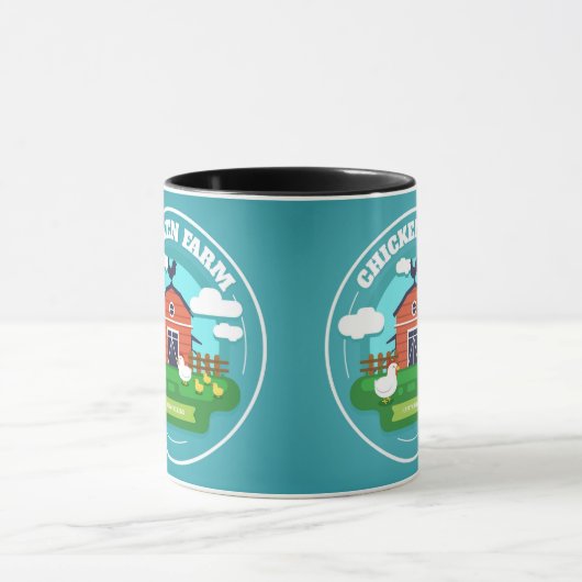 Mok-Two Tone Chicken Boerderij Mok (Midden)
