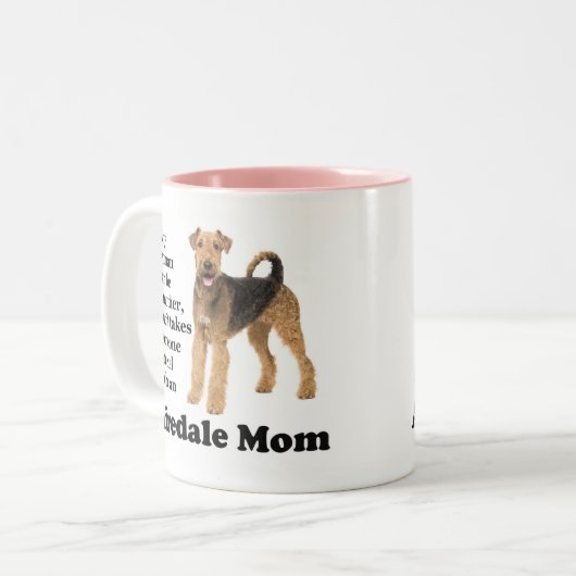 Mok van Airedale mama (Voorkant links)